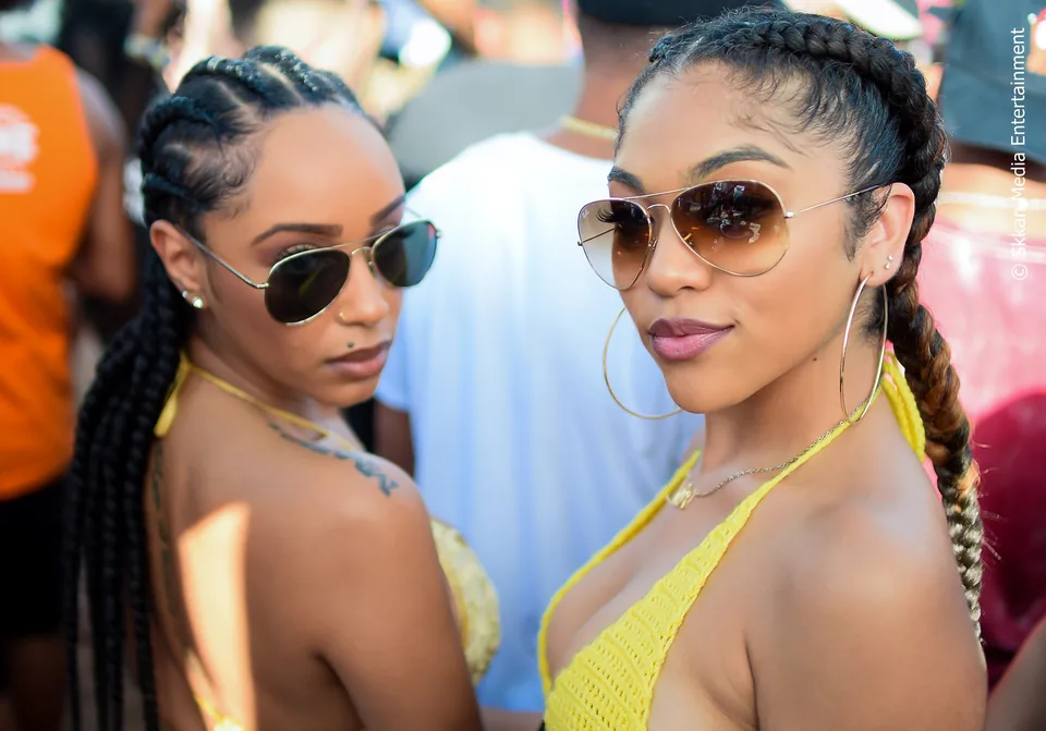 Two guests in sunglasses enjoying BRT Weekend